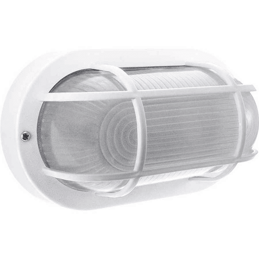 candeeiro de parede exterior em policarbonato branco série caia 20cm