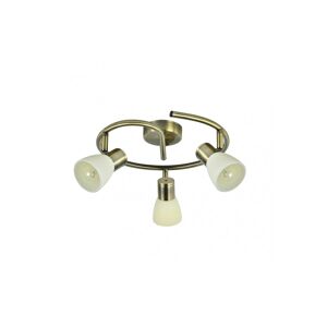 candeeiro de tecto 3 luzes em metal dourado série cholo 34cm