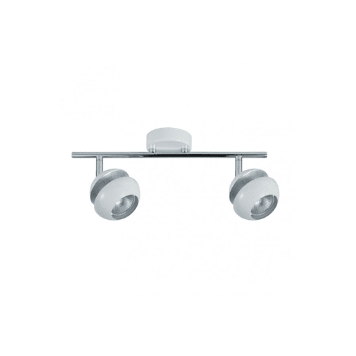 Fita 2 luzes em metal branco série beethoven 36,5cm
