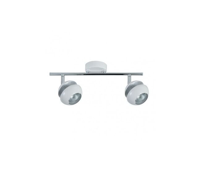 Regleta 2 luces metal color blanco serie beethoven 36.5cm