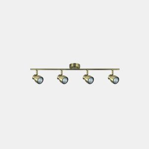 faixa de 4 luzes douradas em metal série chacho 69,5cm