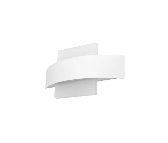 Aplique de pared metal color blanco serie arco 24cm