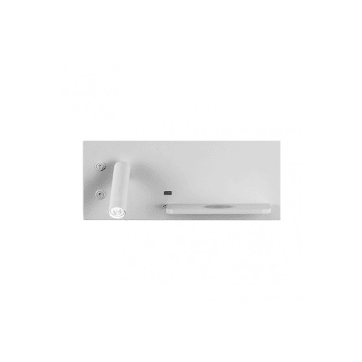 candeeiro de parede em metal branco série velazquez 35cm