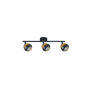 faixa 3 luzes metal preto cor beethoven série 48,5cm