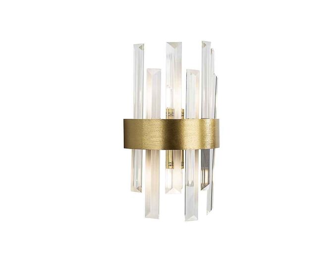 Aplique de pared metal color dorado serie grace 18cm