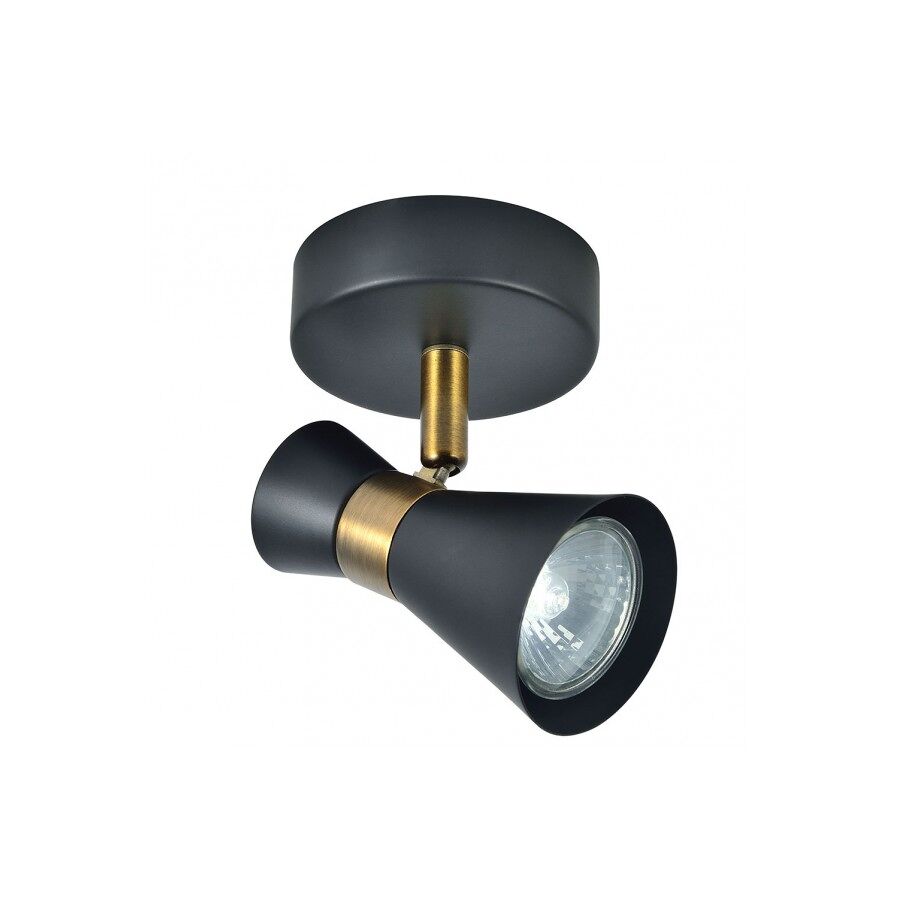 Foco 1 luz metal color negro serie mã¡ximo 12cm