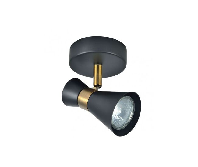 Foco 1 luz metal color negro serie mã¡ximo 12cm