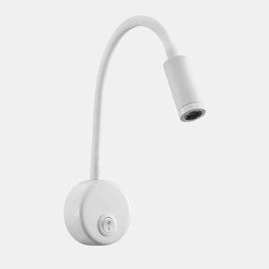 série edgar candeeiro de parede em metal branco 7cm