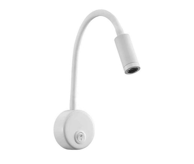 Aplique de pared metal color blanco serie edgar 7cm