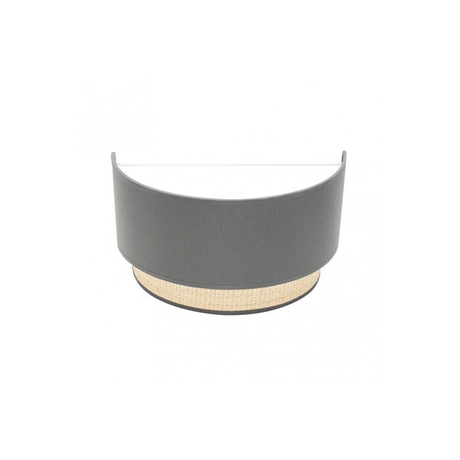 Aplique de pared metal color gris serie kandy 30cm