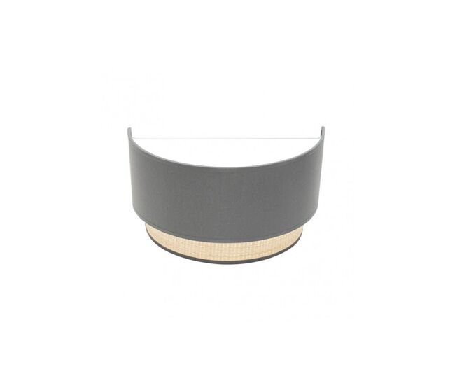 Aplique de pared metal color gris serie kandy 30cm