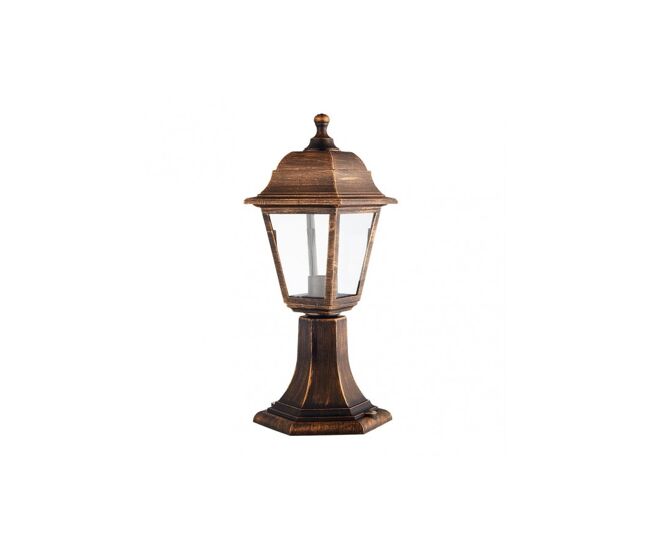 Sobremuro exterior policarbonato color dorado serie albahaca 16.5cm