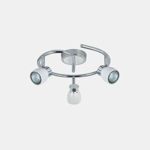 Candeeiro de tecto metálico de 3 luzes cor branca série chacho 30cm