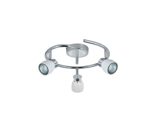 Plafon 3 luces metal color blanco serie chacho 30cm
