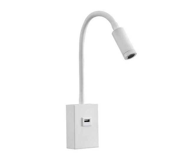 Aplique de pared metal color blanco serie capote 6cm