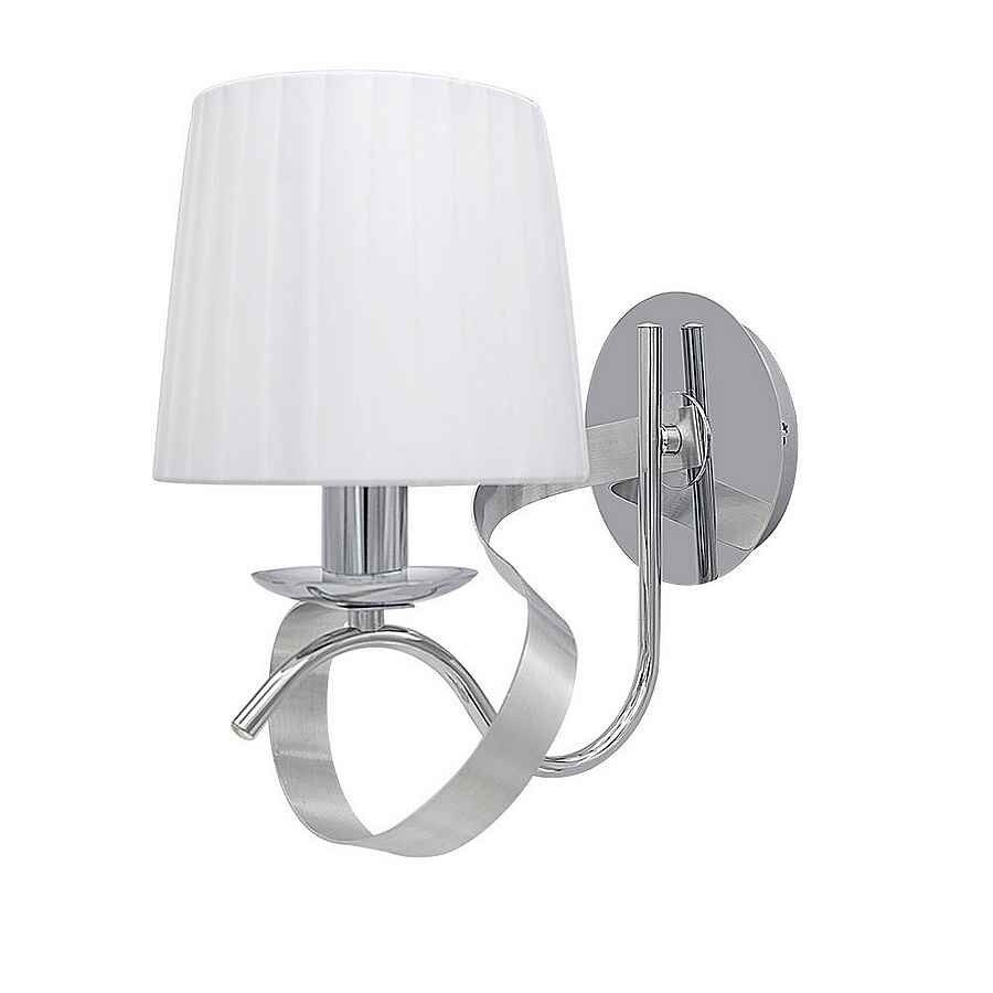 Aplique de pared metal color cromo serie baeza 15cm