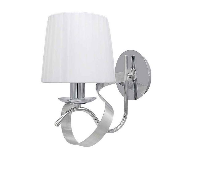 Aplique de pared metal color cromo serie baeza 15cm