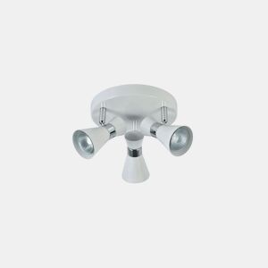 candeeiro de tecto 3 luzes cor branca metal max 20cm série