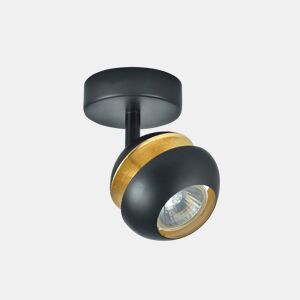 projector 1 luz preto metal cor série beethoven 13cm