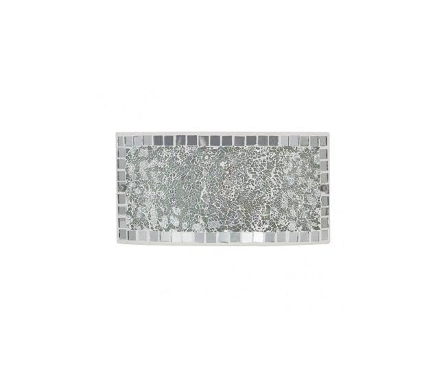 Aplique de pared metal color cromo serie tenor 32.5cm