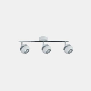 Fita 3 luzes em metal branco série beethoven 48,5cm