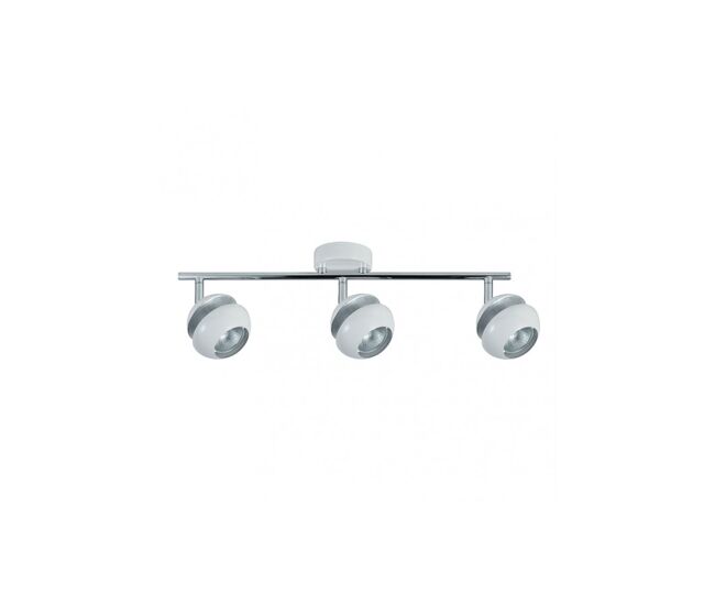 Regleta 3 luces metal color blanco serie beethoven 48.5cm