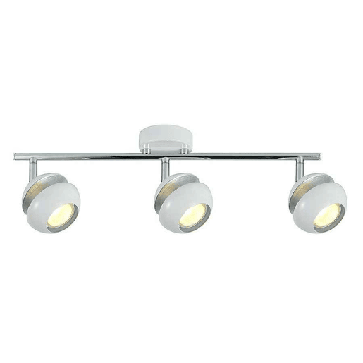Fita 3 luzes em metal branco série beethoven 48,5cm