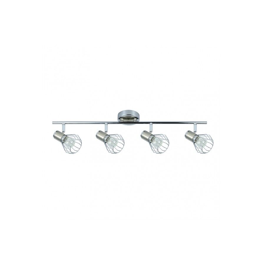 Regleta 4 luces metal color cromo serie mateo 69.5cm