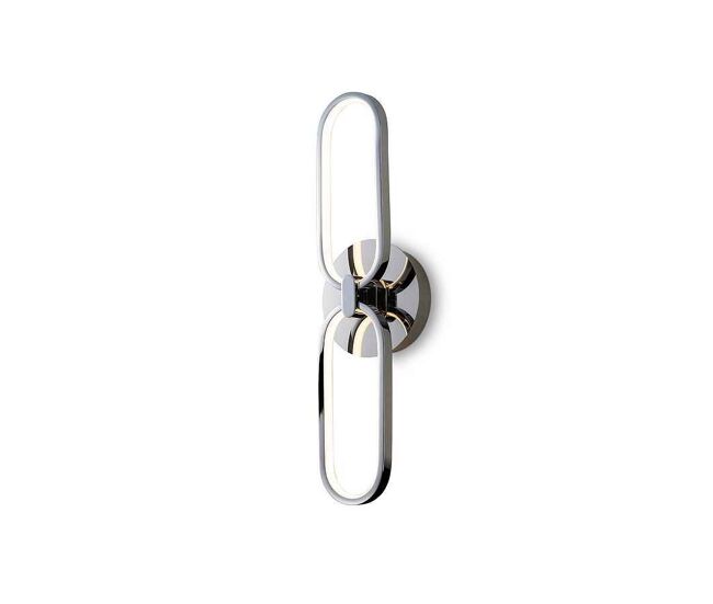 Aplique pared aluminio color cromo serie 13cm