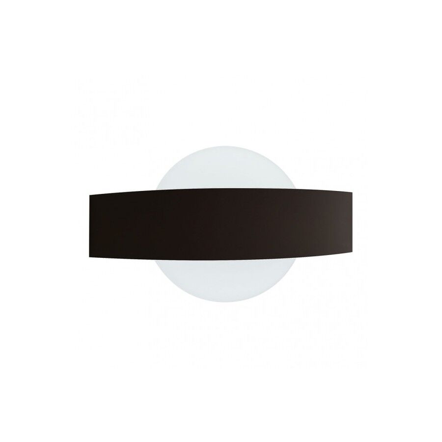 Aplique de pared metal color negro serie arco 24cm