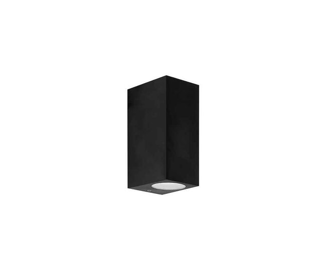 Aplique de exterior policarbonato color negro serie kubo 9.2cm