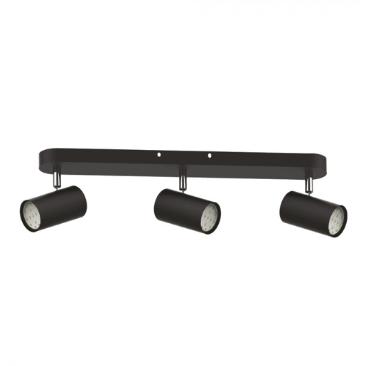 Fita de 3 luzes 3 luzes alumínio cor cinzenta série lucas 48cm