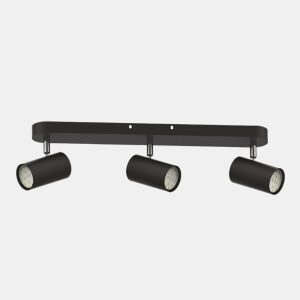 Fita de 3 luzes 3 luzes alumínio cor cinzenta série lucas 48cm