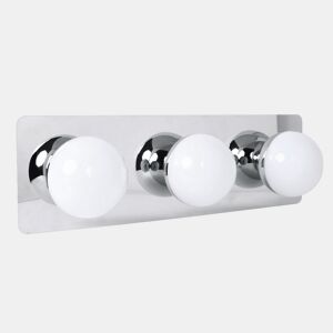 candeeiro de parede LED para casa de banho em policarbonato cromado série sirla 38cm