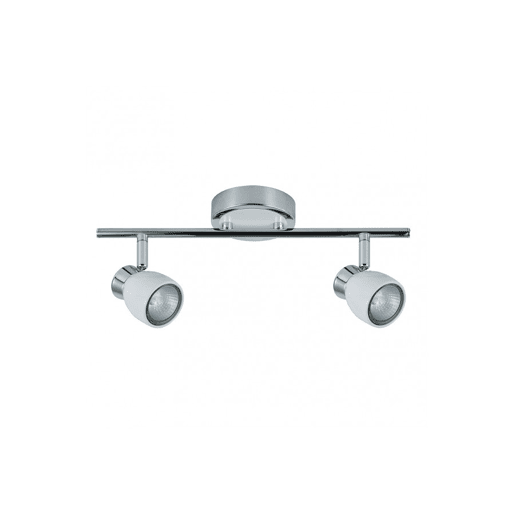 fita 2 luzes série chacho em metal branco 36,5cm