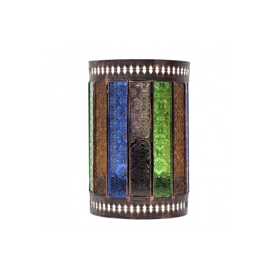 Aplique pared metal color marron serie casablanca 19cm