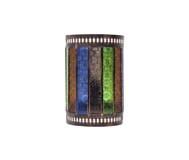 Aplique pared metal color marron serie casablanca 19cm