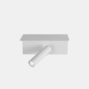 série leonardo candeeiro de parede em metal branco 18cm
