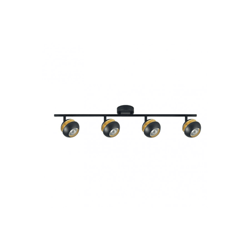 faixa 4 luzes metal preto cor beethoven série 69,5cm