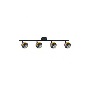 faixa 4 luzes metal preto cor beethoven série 69,5cm