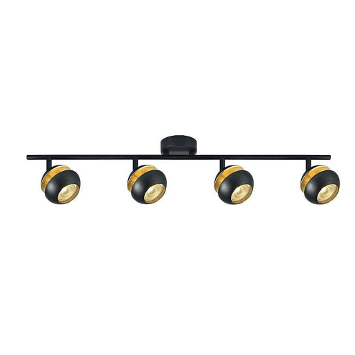 faixa 4 luzes metal preto cor beethoven série 69,5cm
