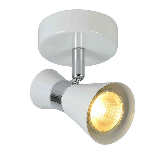 projector 1 luz branco cor metal max 12cm série