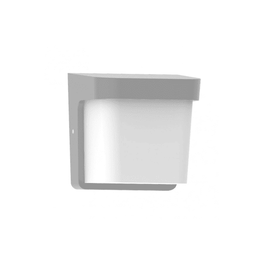 candeeiro de parede para exterior em policarbonato cor cinzenta série agar 17cm