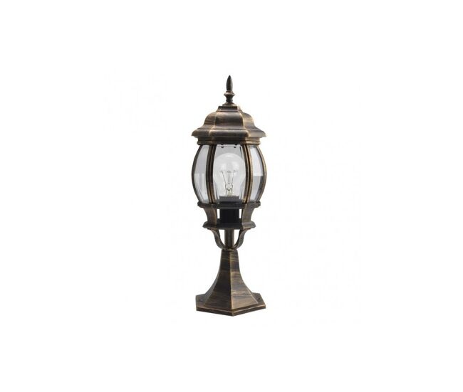 Sobremuro jardin aluminio color negro serie caelum 16cm