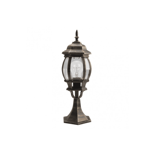 candeeiro de parede de jardim em alumínio cor preta série caelum 16cm