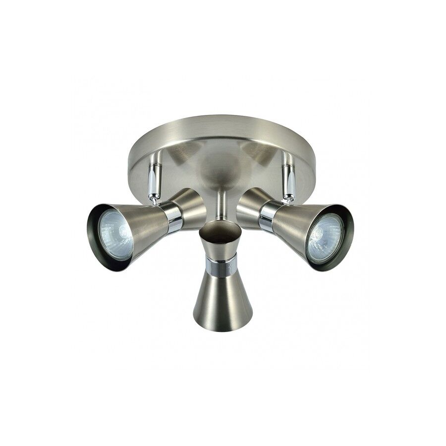 Plafon 3 luces metal color niquel serie mã¡ximo 20cm