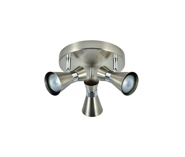 Plafon 3 luces metal color niquel serie mã¡ximo 20cm