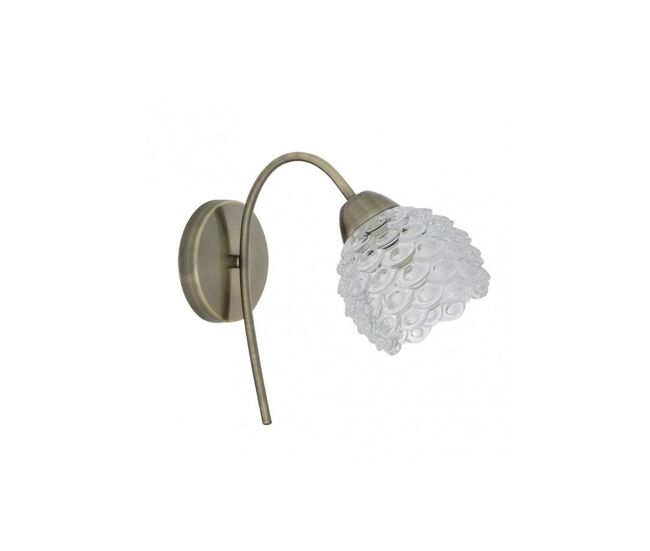 Aplique pared metal color dorado serie bagan 27cm