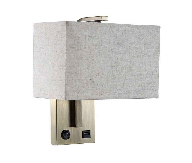 Aplique de pared metal color dorado serie agatha 25cm