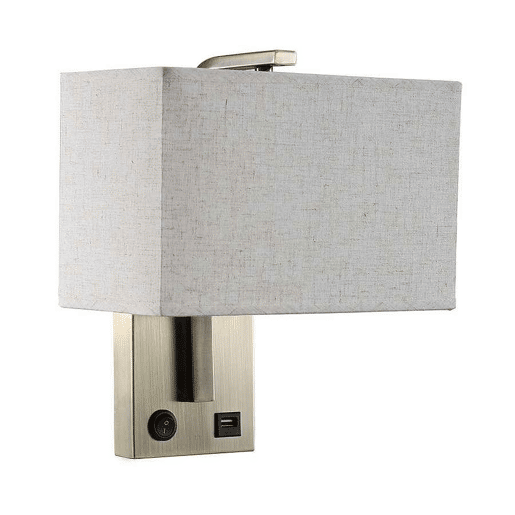 candeeiro de parede em metal dourado série agatha 25cm
